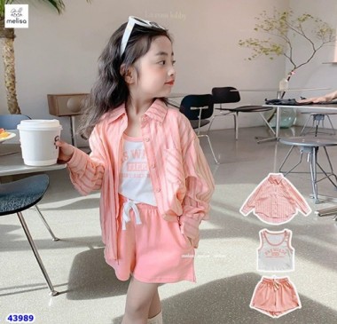 Set bộ Melisa Áo sơmi+áothun+quần