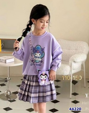 Set váy Hoodie +túi đeo Kuromi